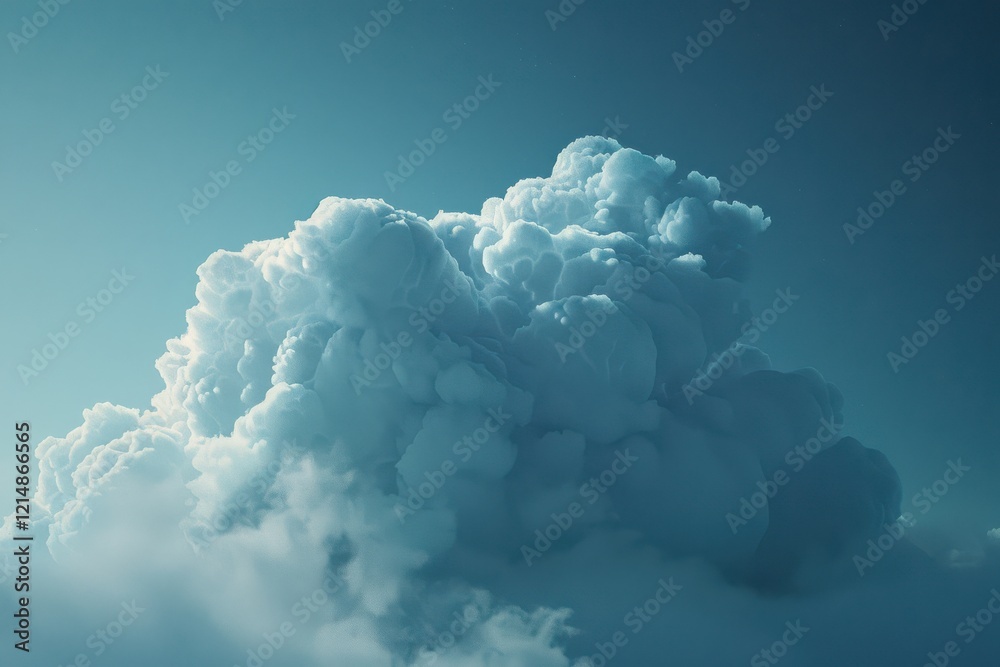 Naklejka premium Fluffy Cloud in Blue Sky
