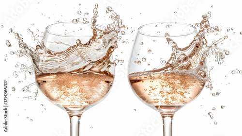 Two Glasses of Rose Sparkli...