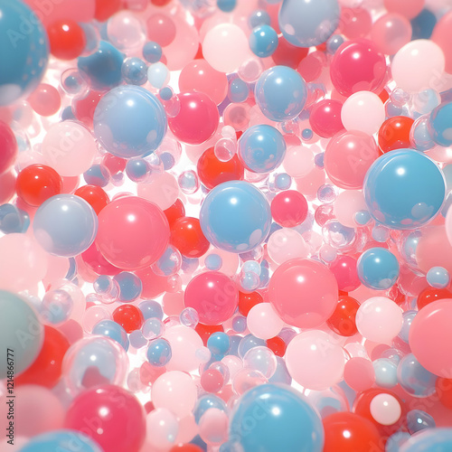 Abstract 3D Render of Color...