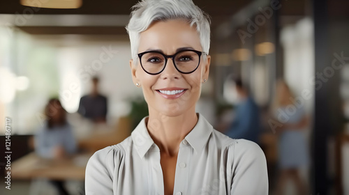 Confident Businesswoman Smi...