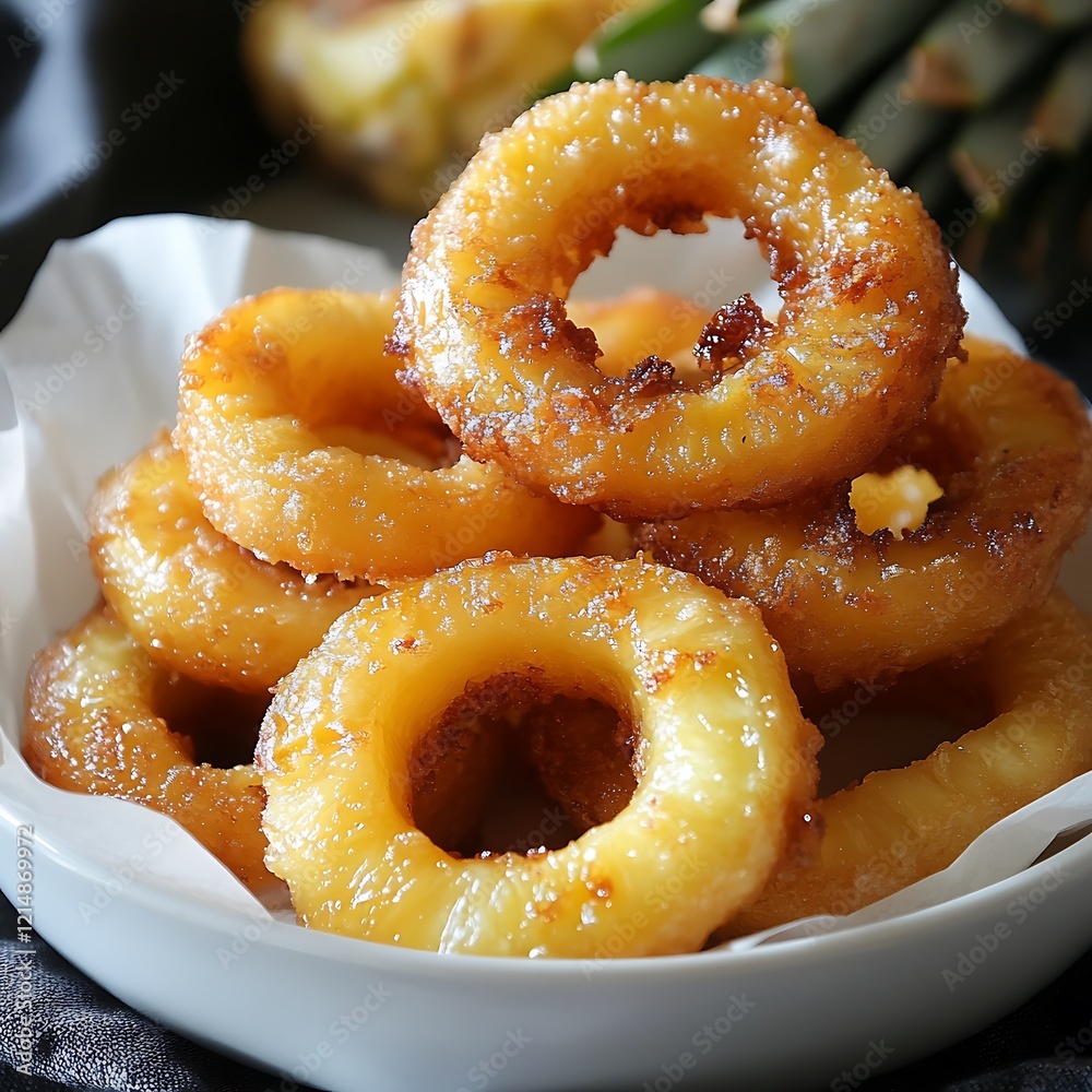 Fried Pineapple Rings Fried Pineapple Rings