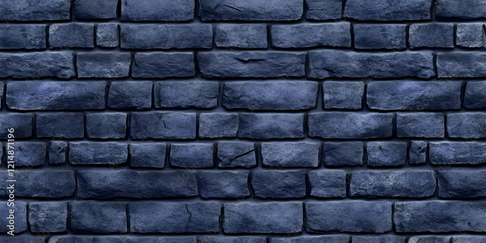 Fototapeta premium Dark Blue Stone Wall Texture Creates a Rustic and Weathered Appearance with Deep Indigo Tones