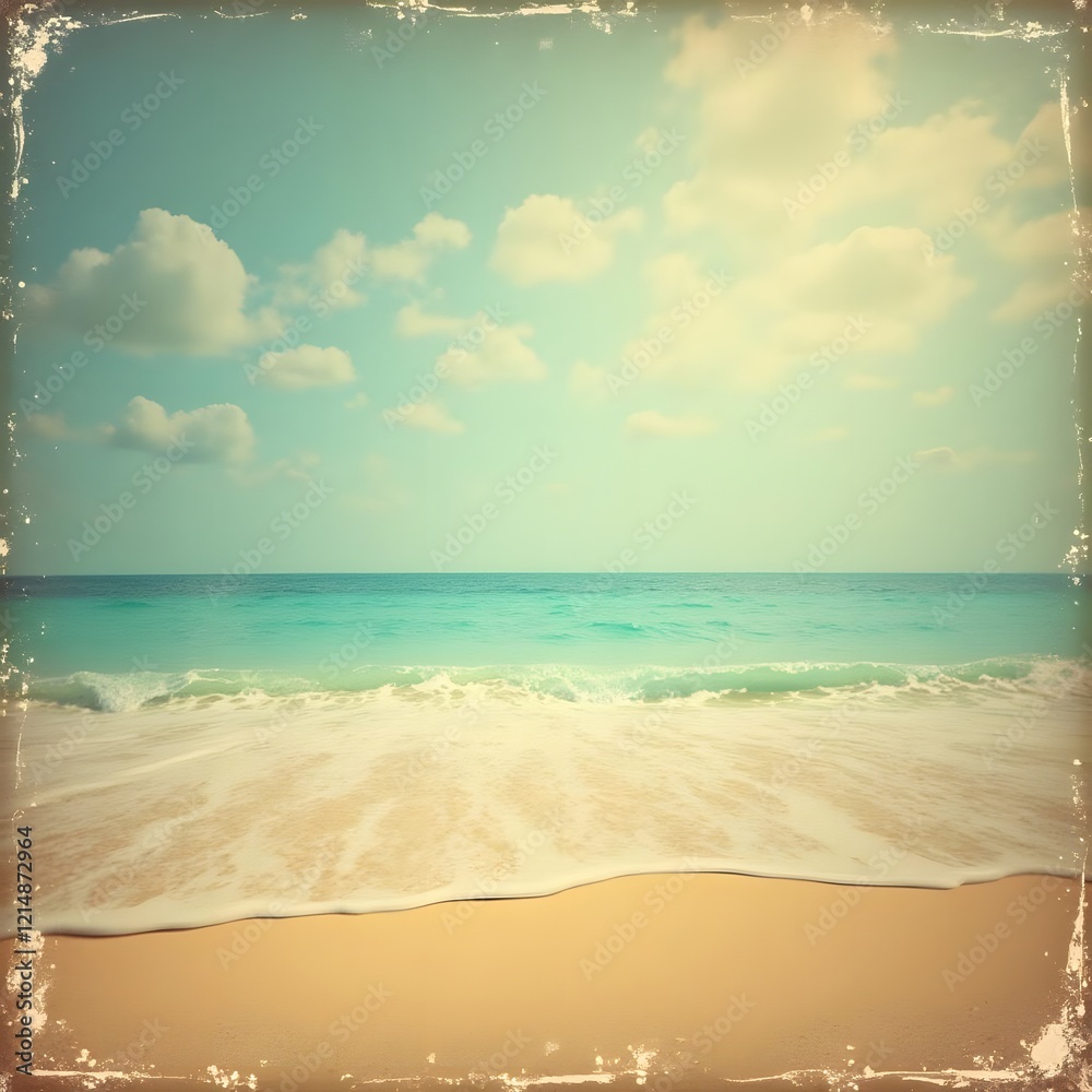 Fototapeta premium Vintage Beach Ambiance Captured in Studio Light, Perfect for 