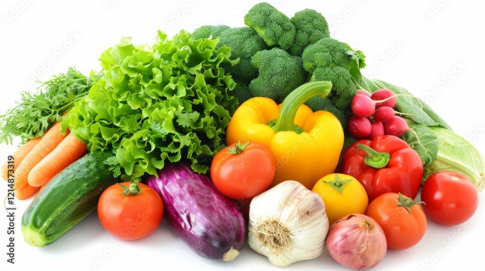 Bright fresh vegetables on white background. Great for cookery blogs, healthy eating recipes and farm produce adverts. Bright fresh vegetables on white background. Great for cookery blogs, healthy eating recipes and farm produce adverts.