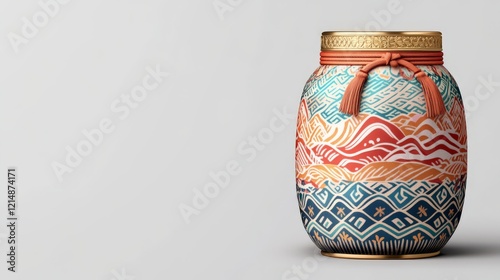 Elegant Japanese Sake Barrel photo