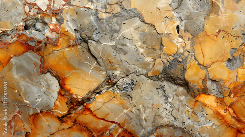 Orange and Gray Breccia Sto...