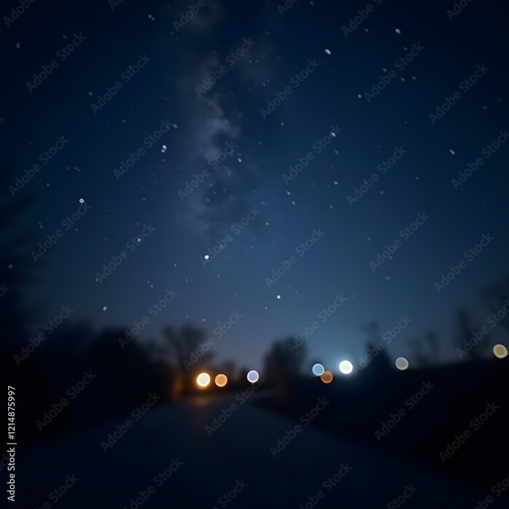 Fototapeta premium Starry Night Sky Captivating Digital Space Artwork Outdoors