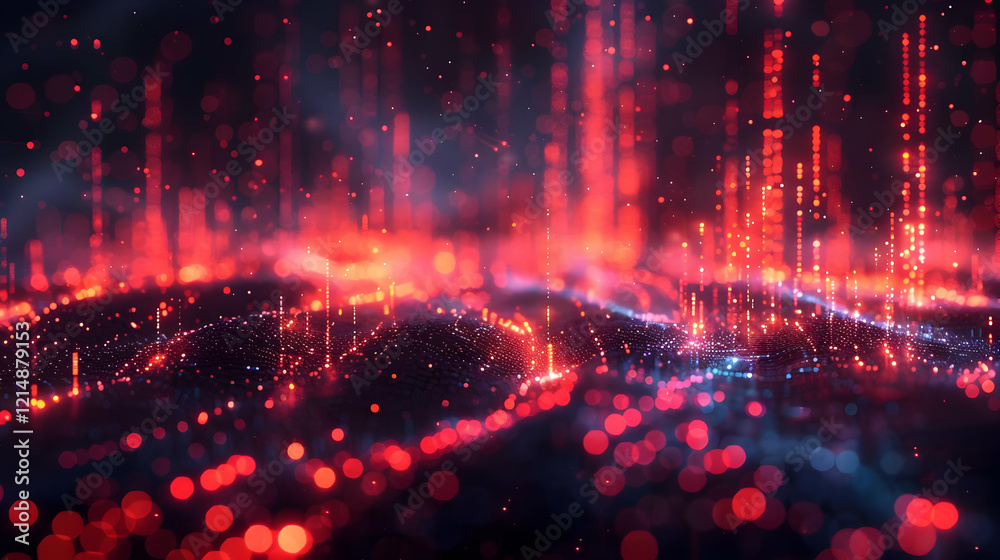 Abstract Red and Blue Lights Blurred Background Creates a Dreamy and Ethereal Atmosphere Abstract Red and Blue Lights Blurred Background Creates a Dreamy and Ethereal Atmosphere