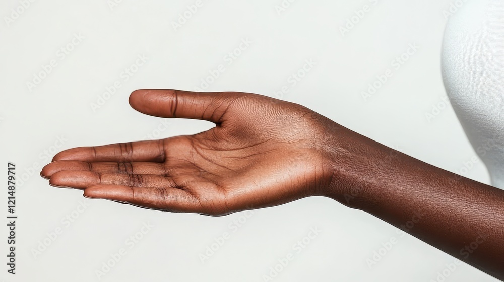 Minimalist Hand Gesture on Clean Background Minimalist Hand Gesture on Clean Background