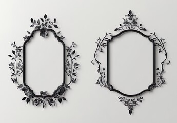 Set of simple decorative frames