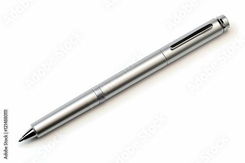 Silver Ballpoint Pen Lies D...