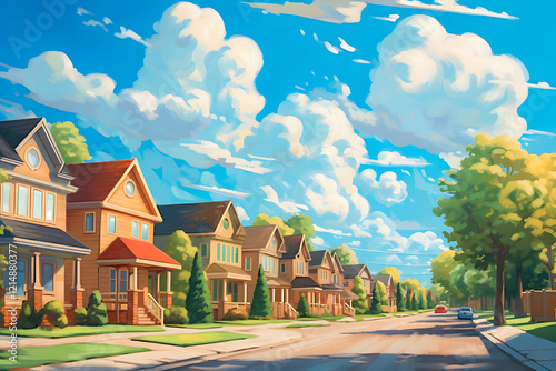 Charming Suburban Street De...