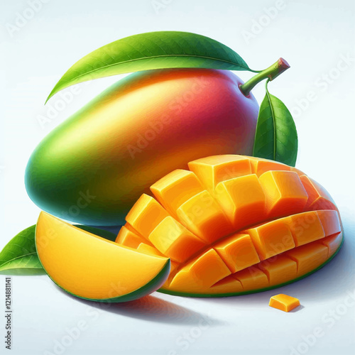 mango with leaves
