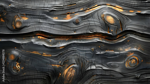 Dark Wood Grain Texture wit...