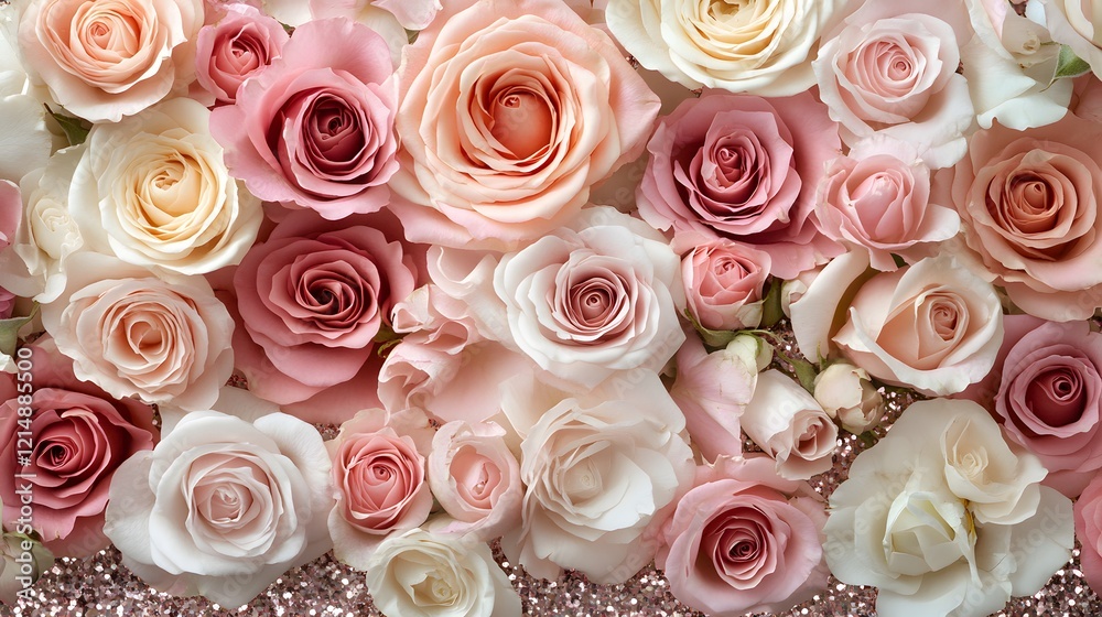 A Collection Of Delicate Pink And White Roses A Collection Of Delicate Pink And White Roses
