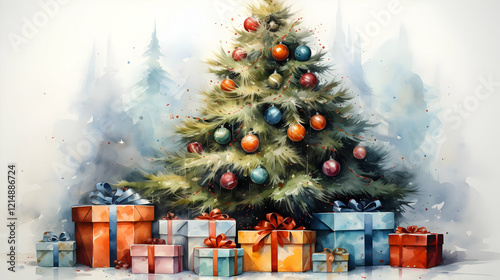 Decorated Christmas Tree St...