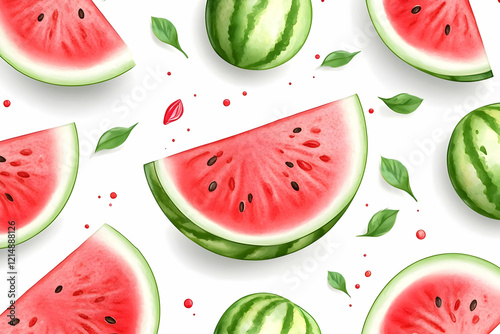 Watermelon Slices and Whole...