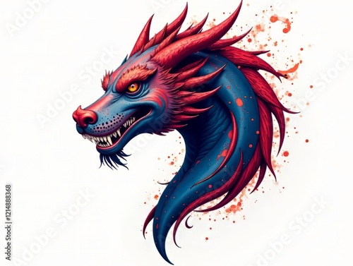 Wallpaper Mural Stunning Tribal Tattoo Design, Bold Colors, High Detail Torontodigital.ca