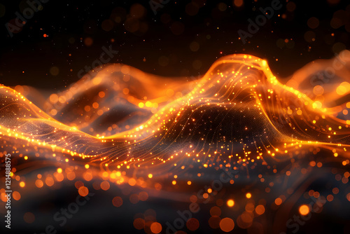 Abstract Orange Energy Flow...