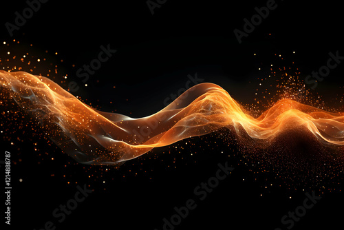 Abstract Orange Wave Flows ...