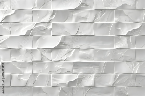 White Textured Brick Wall B...