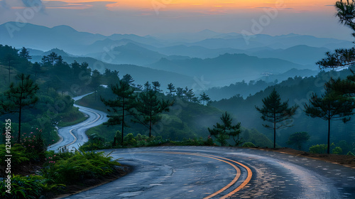 Winding Mountain Road Leads...