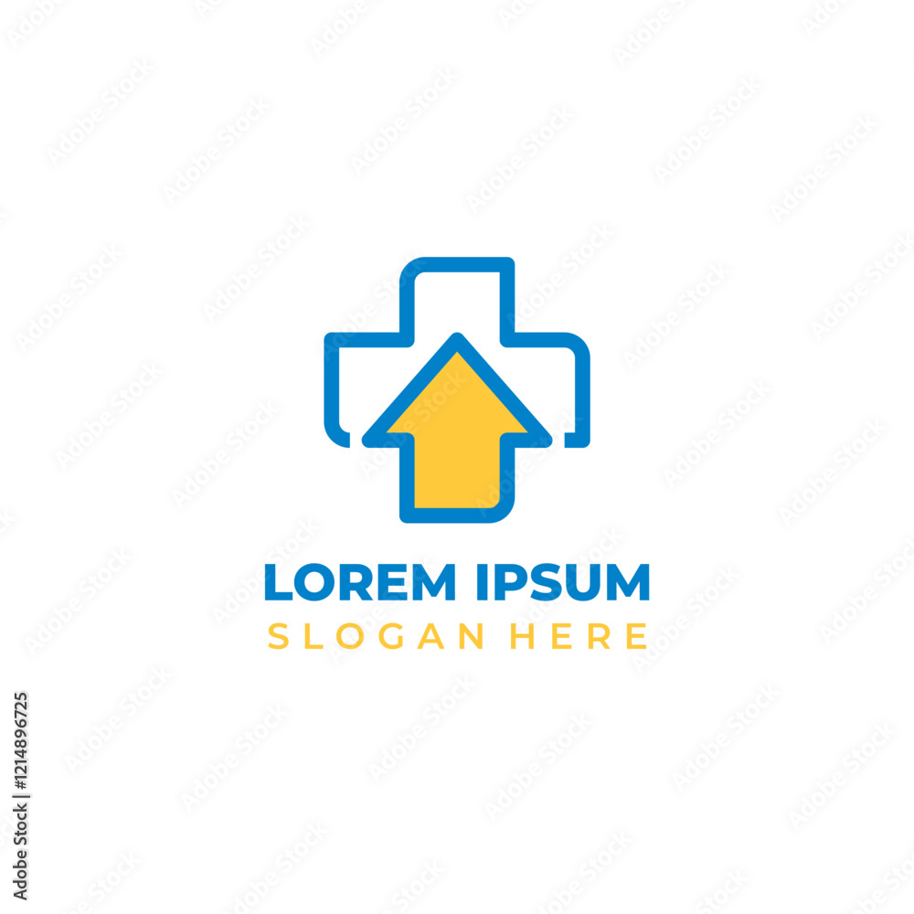 Vector health logo, lineart combination style Vector health logo, lineart combination style