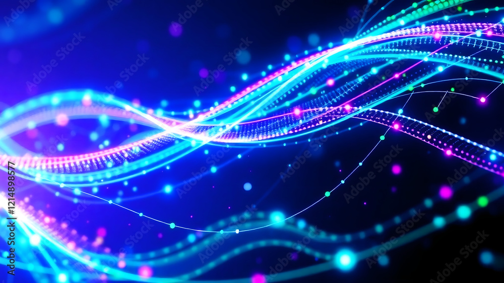 Obraz premium abstract background blue and purple lines 