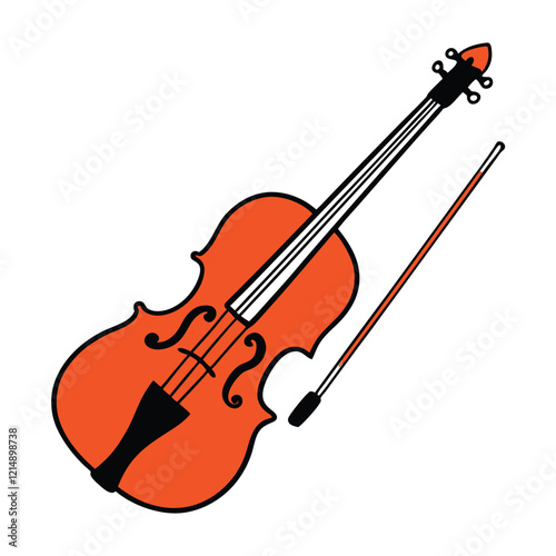 violin isolated on white