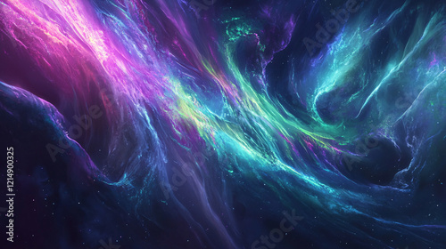 High-resolution 4K wallpaper showcasing the swirling energy of the cosmos, with vibrant blue and purple skies evoking an outworld universe theme photo