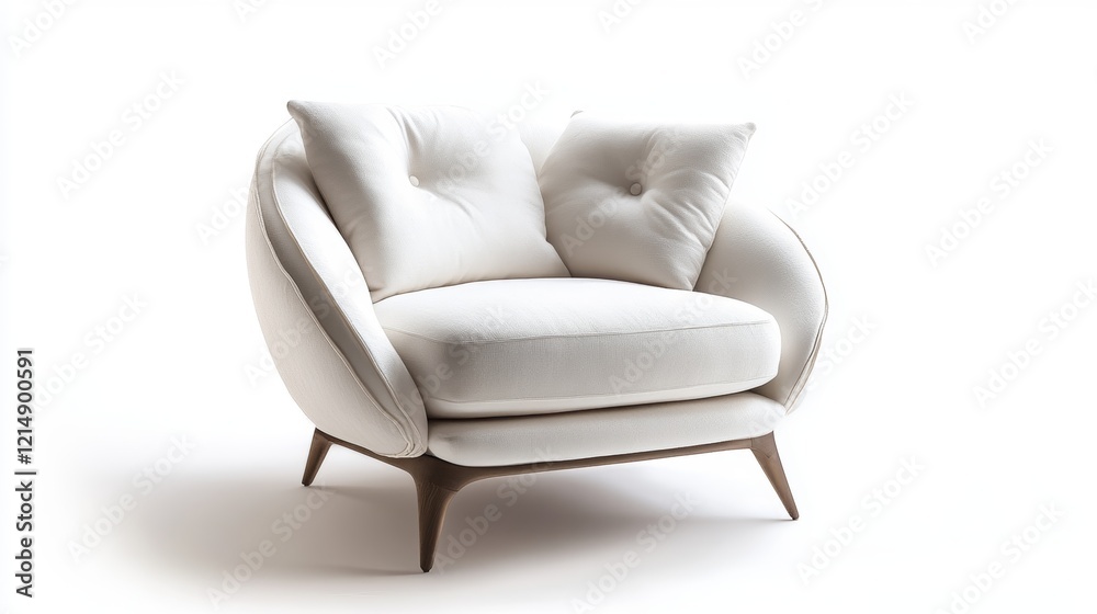 Comfortable armchair on white background Comfortable armchair on white background