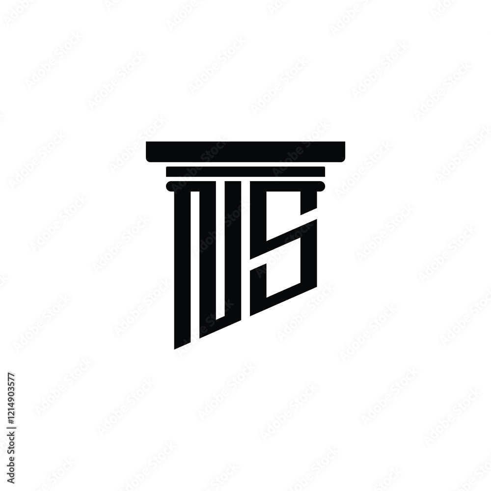 NS monogram logo design letter text name symbol monochrome logotype alphabet character simple logo NS monogram logo design letter text name symbol monochrome logotype alphabet character simple logo