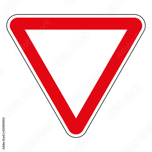 Yield sign indicating an upcoming intersection where drivers must give way to traffic on the priority road Free Download Yield sign indicating an upcoming intersection where drivers must give way to traffic on the priority road - GFXLoad