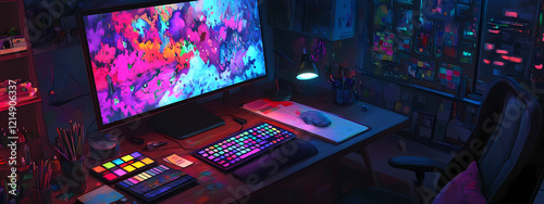 Creative Night Workspace