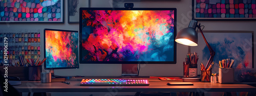 Creative Night Workspace