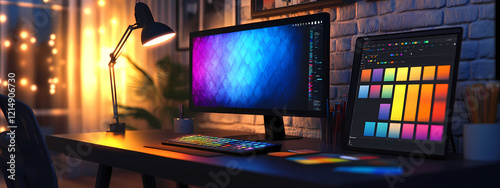 Creative Night Workspace