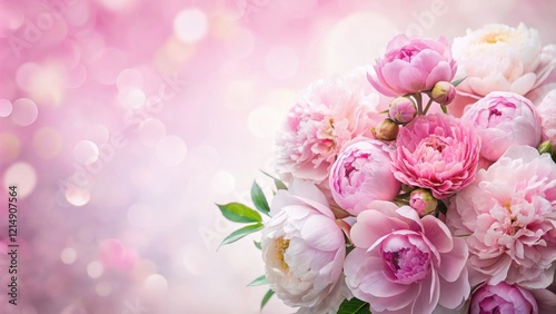 Soft Pink Peony Flower Background , flower bouquet, blooming flowers