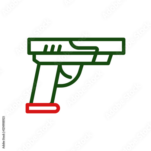 Pistol Modern Icon Flat Design