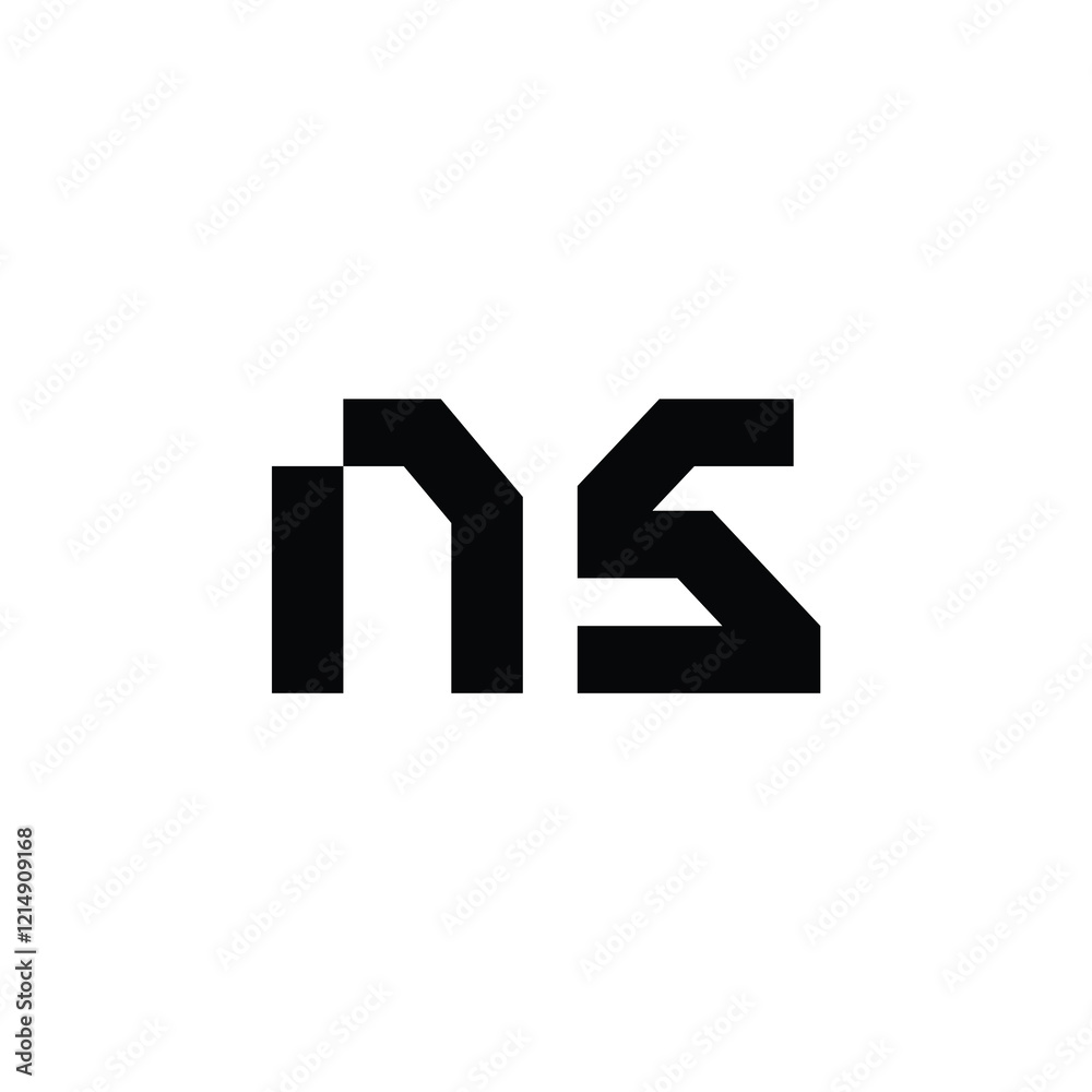 NS monogram logo design letter text name symbol monochrome logotype alphabet character simple logo NS monogram logo design letter text name symbol monochrome logotype alphabet character simple logo