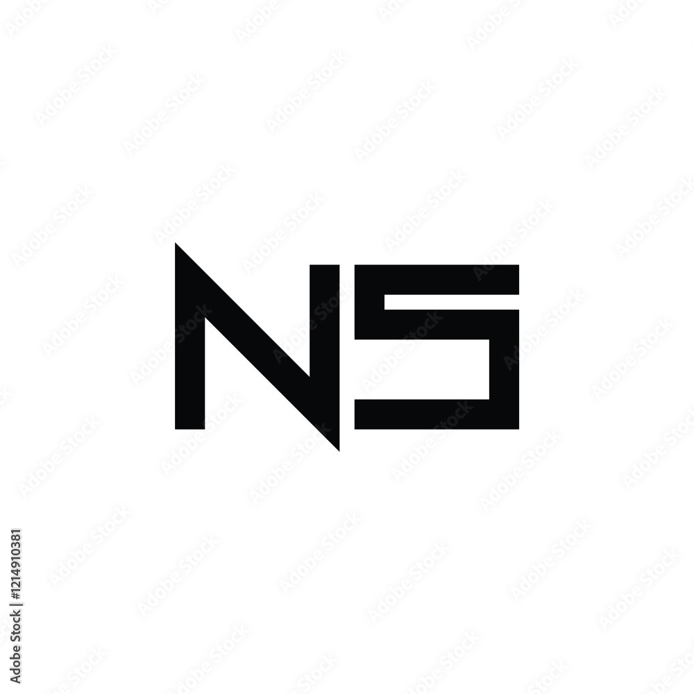 NS monogram logo design letter text name symbol monochrome logotype alphabet character simple logo NS monogram logo design letter text name symbol monochrome logotype alphabet character simple logo