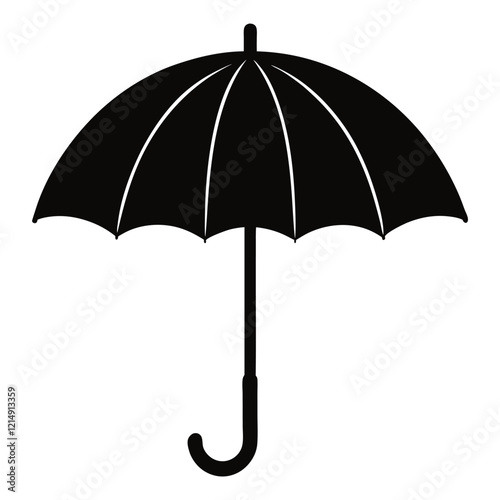  umbrella silhouette isolated on white background