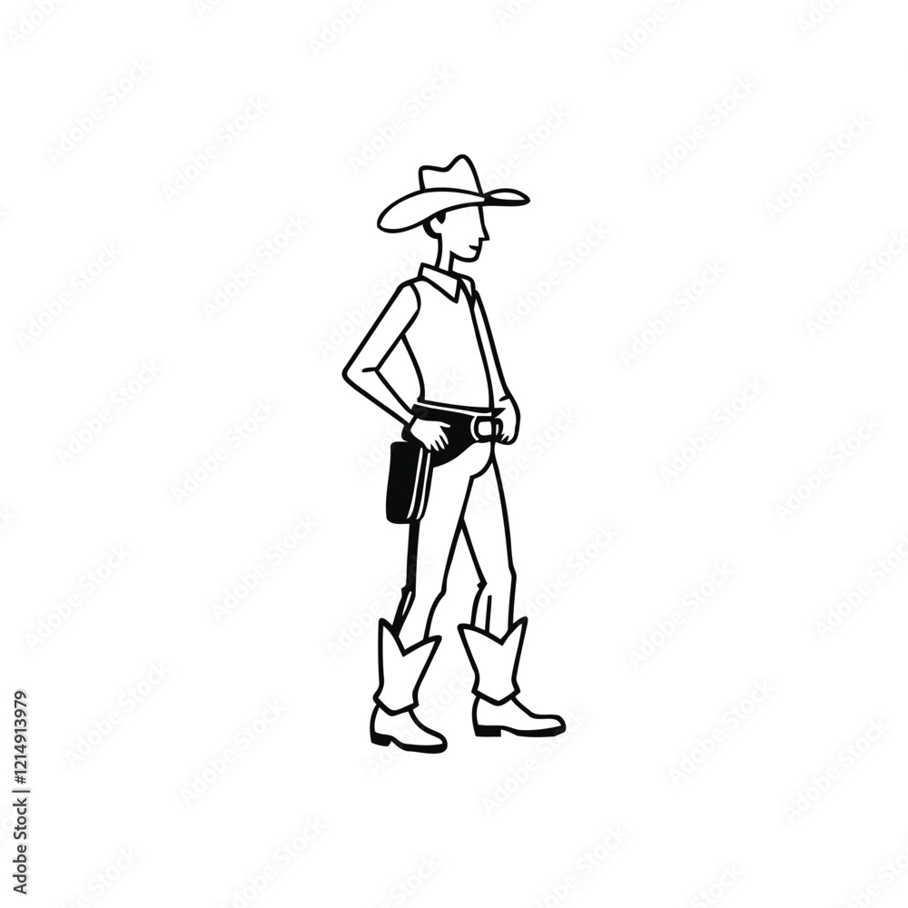 Funny Cowboy Character Design - Vector Clipart for Western Themes Funny Cowboy Character Design - Vector Clipart for Western Themes