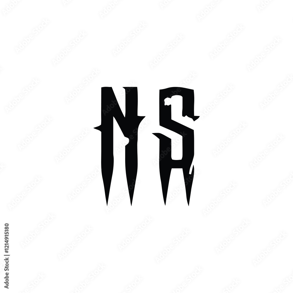 NS monogram logo design letter text name symbol monochrome logotype alphabet character simple logo NS monogram logo design letter text name symbol monochrome logotype alphabet character simple logo