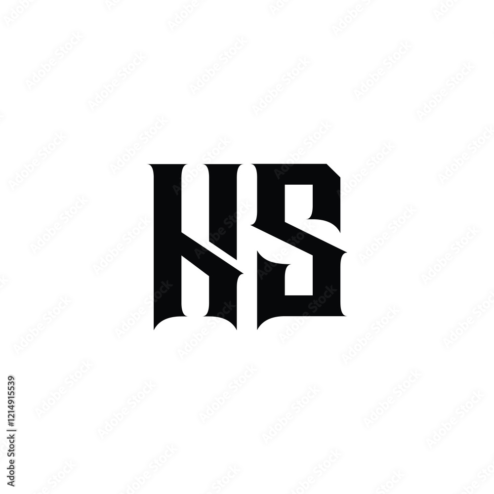 Obraz premium NS monogram logo design letter text name symbol monochrome logotype alphabet character simple logo