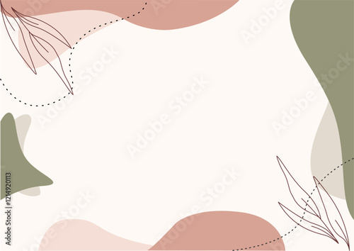Hand drawn flat design abstract background