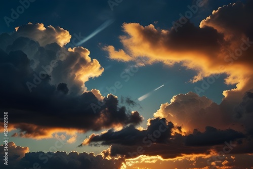sunset in the clouds