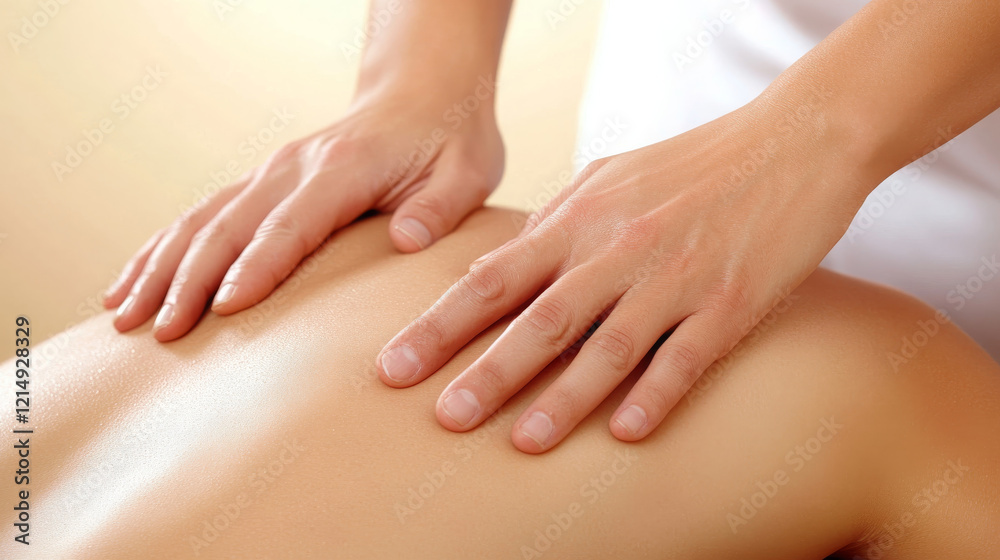 Professional massage therapist providing relaxing back massage, focusing on tension relief and wellness. soothing environment enhances overall experience Professional massage therapist providing relaxing back massage, focusing on tension relief and wellness. soothing environment enhances overall experience