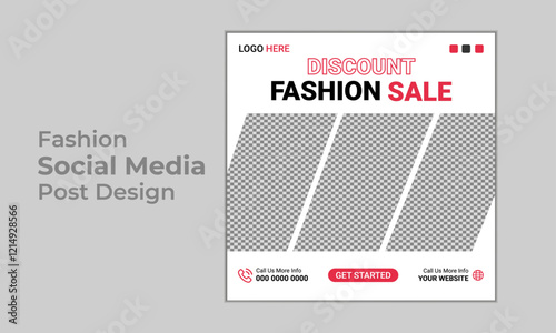 Modern Fashion Sale Social Media Post Design and web banner templates design.