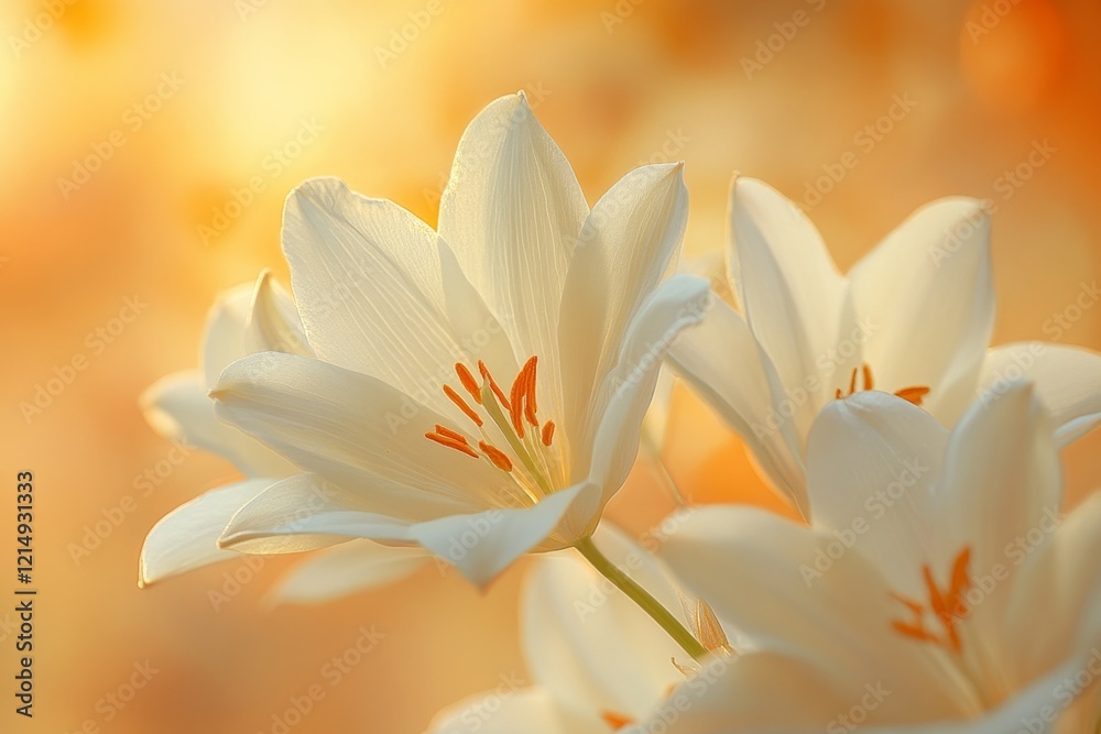 Fototapeta premium Captivating Sunset Reflection Over Misty Forest Lake Landscape