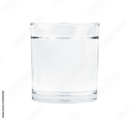 Wallpaper Mural Clear glass filled with water on a plain background Torontodigital.ca